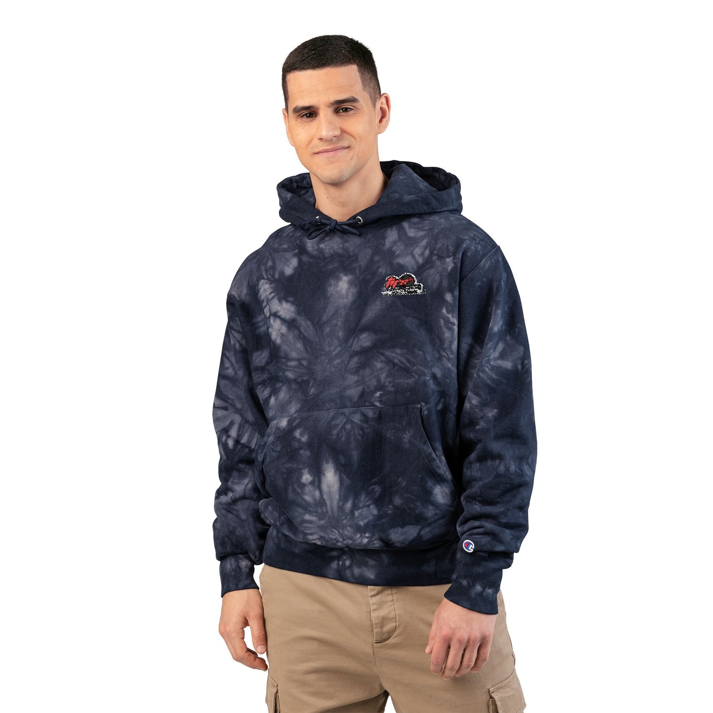 Champion Tie-Dye Hoodie — 'Tysautoworks' Logo