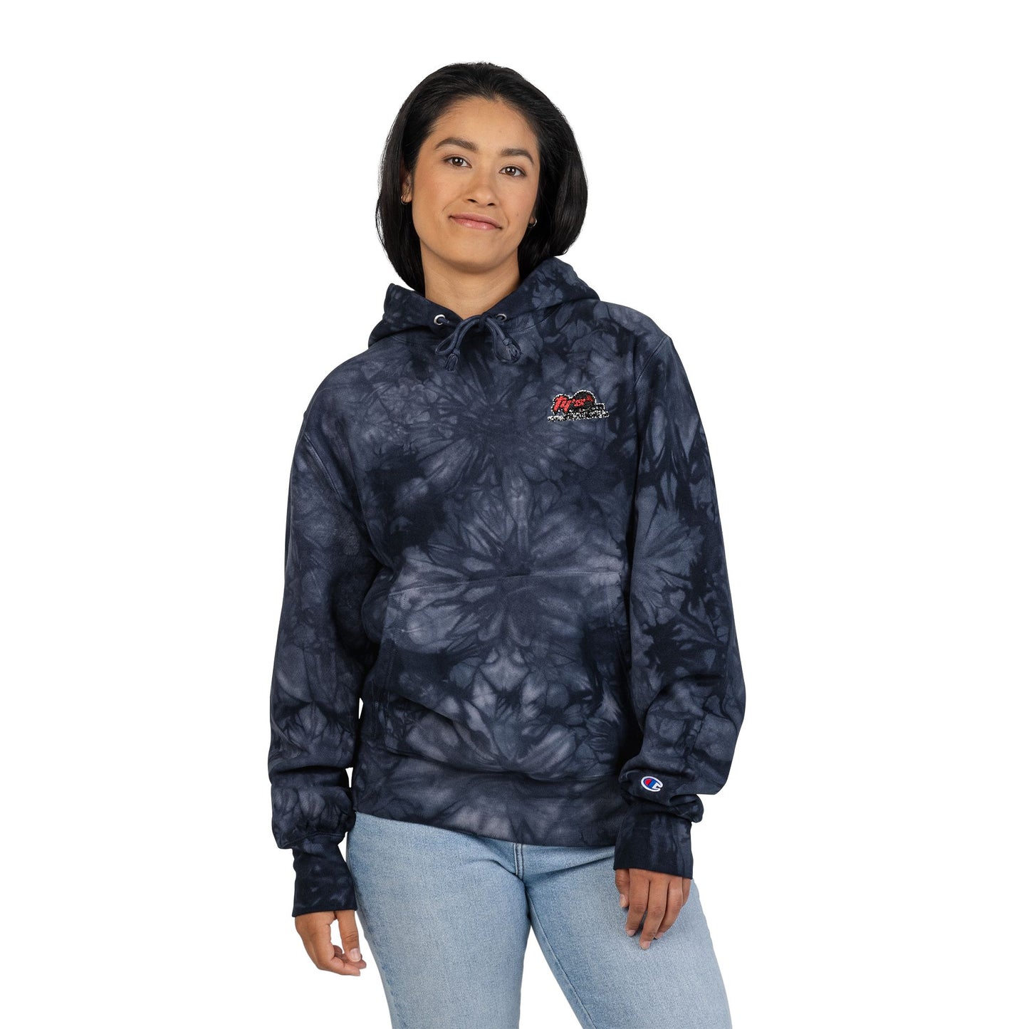 Champion Tie-Dye Hoodie — 'Tysautoworks' Logo
