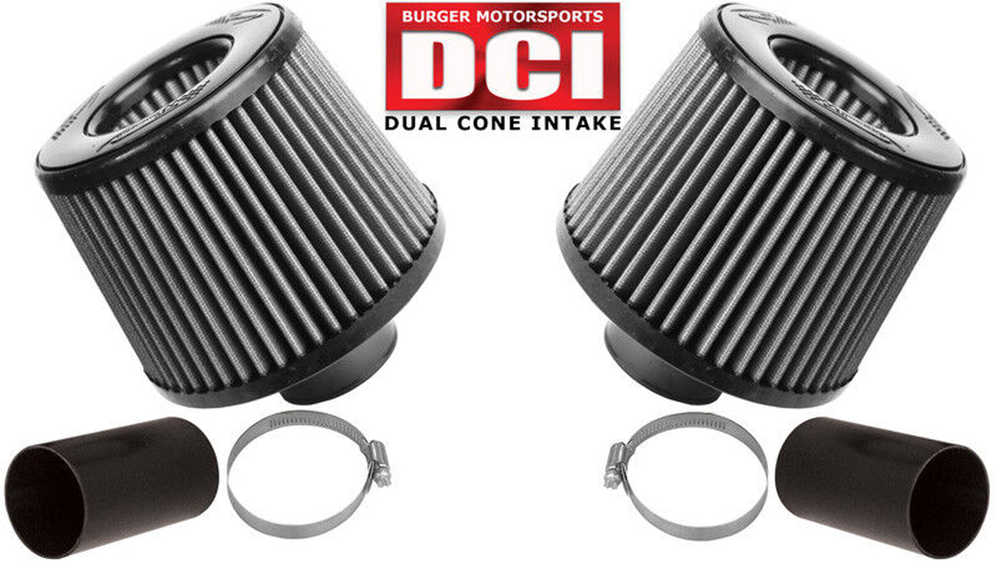 Burger Motorsports N54 DCI Dual Cone Intake BMW 135I 335I 535I Z4 WHITE FILTERS