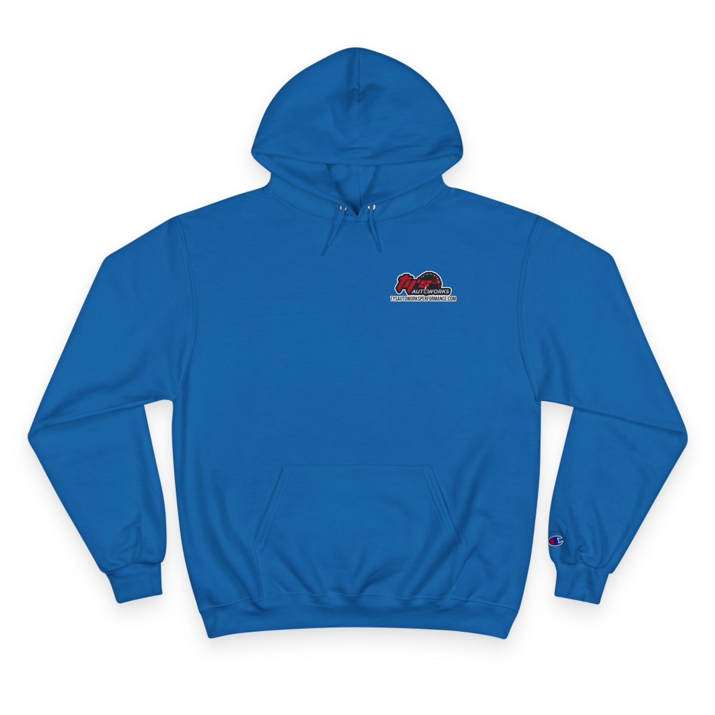 Corn Mascot Hoodie — Fueling Fun Graphic Champion Hoodie
