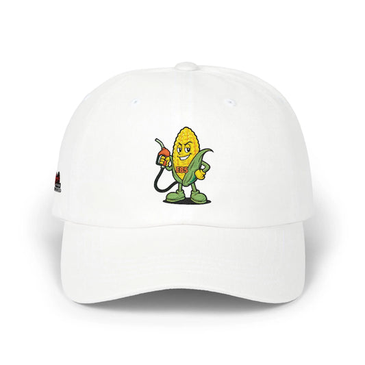 Corn Mascot Dad Cap — Retro Sweet Corn Character Embroidered Baseball Hat