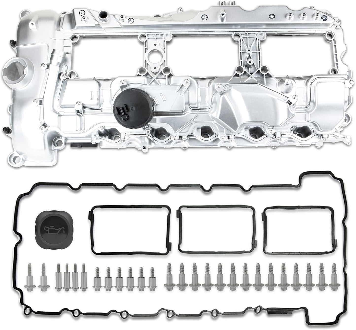 Upgrade Performance All Aluminum N55 Valve Cover Kit Compatible with BMW 2011-2019 X3 X5 X6 2010-2017 535I 335I 640I 2013-2015 740I 740Li 3.0L 4.4L 6.0L11127570292