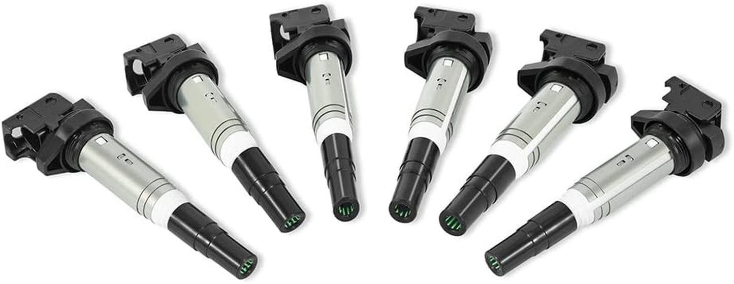 Ignition Coil Compatible with BMW M54, N20, N52, N54, N55, N62, S54, S62 2002+, Set of 6