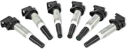 Ignition Coil Compatible with BMW M54, N20, N52, N54, N55, N62, S54, S62 2002+, Set of 6