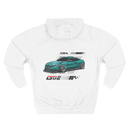 BMW M4 G82 Hoodie — Three-Panel Fleece Car Enthusiast Pullover