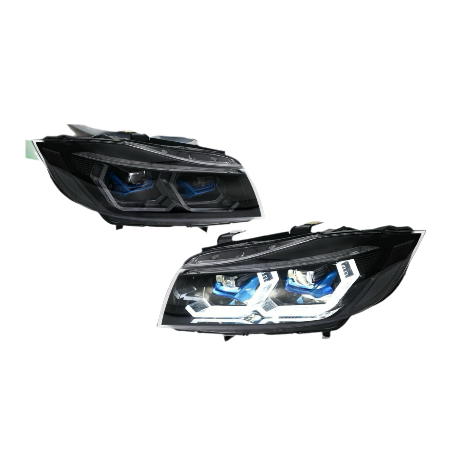 LED Headlights for BMW E90/E91 2009-2012, Projector Headlights for BMW 3-Series, Replacement Headlights Assembly with Sequential Turn Signal, Plug & Play (09-12 Halogen Ver)