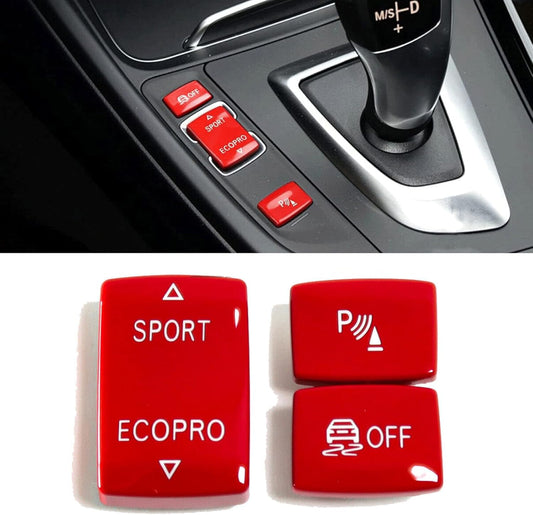 3Pcs ABS Gear Panel Shift ESP Sport Radar Button Cover Trim Replace Part Compatible with BMW 1 2 3 4 Series F20 F22 F30 F32 / 2013 2014 2015 2016 2017 2018 2019