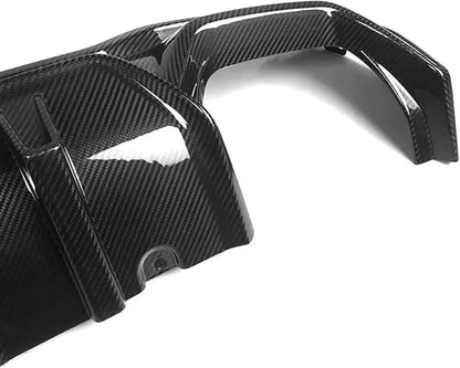 Rear Diffuser Lip, Compatible with BMW 4 Series G22 G23 2 Doors Coupe, Carbon Fiber Rear Bumper Diffuser Spoiler