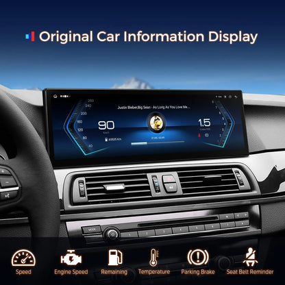 14.9 Inch Android 13 Car Stereo for BMW F10/F11 (2013-2016) NBT System, 2K IPS Touch Screen 4+64GB Global 4G Car Radio GPS Navigation Support Wireless Car Play Android Auto