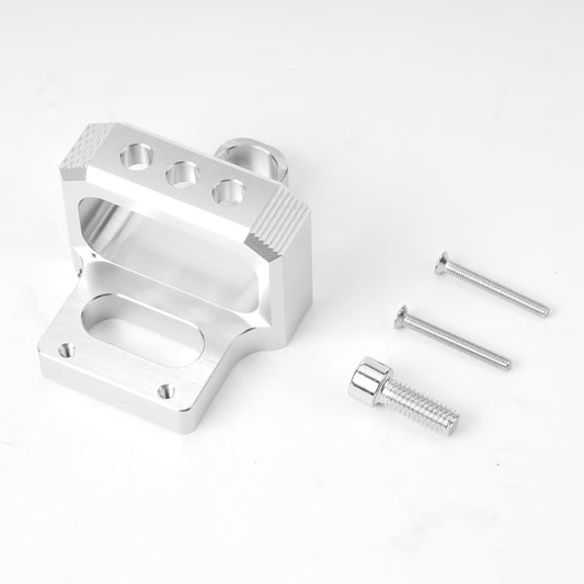 Billet 3 Port for MAC, AEM Boost Controller Solenoid Valve Mount Holder Bracket Kit CNC Billet Aluminum Silver