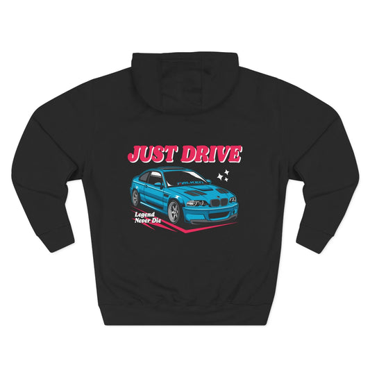 BMW E46 "Just Drive" Fleece Hoodie