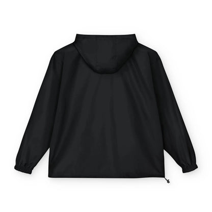 Black Packable Anorak Jacket with Small Graphic Logo