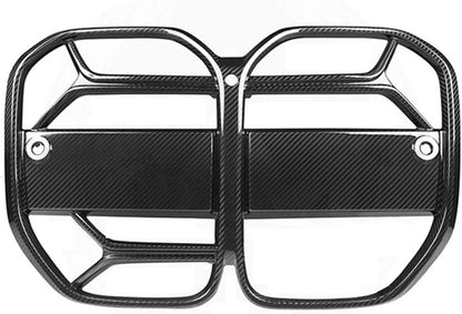 Front Bumper CSL Style Replacement Mesh Grill Compatible for BMW 4 Series G22 G23 430I & M440I 2021+ Carbon Fiber(Carbon)