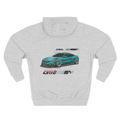BMW M4 G82 Hoodie — Three-Panel Fleece Car Enthusiast Pullover