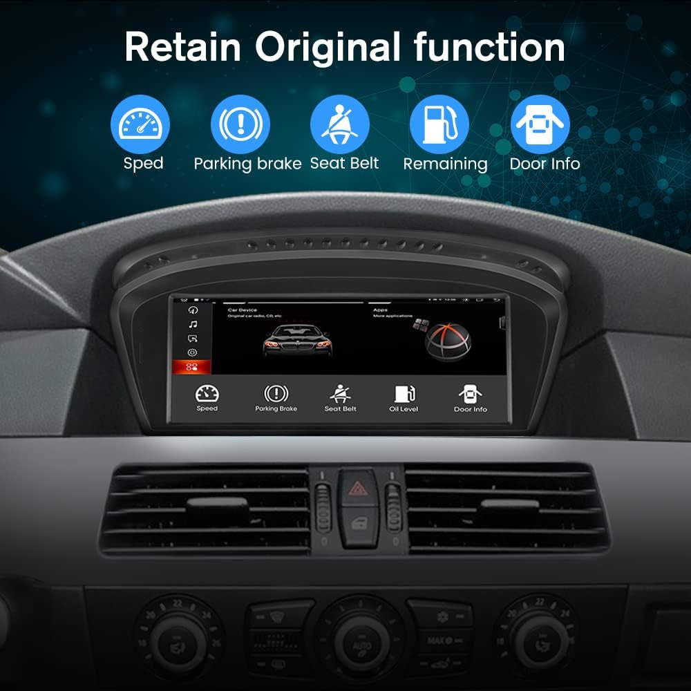 Car Radio Stereo Android for BMW 3 5 Series E60 E90 E93 8.8Inch Screen Upgrade with Carplay Android Auto 2004-2008 CCC System