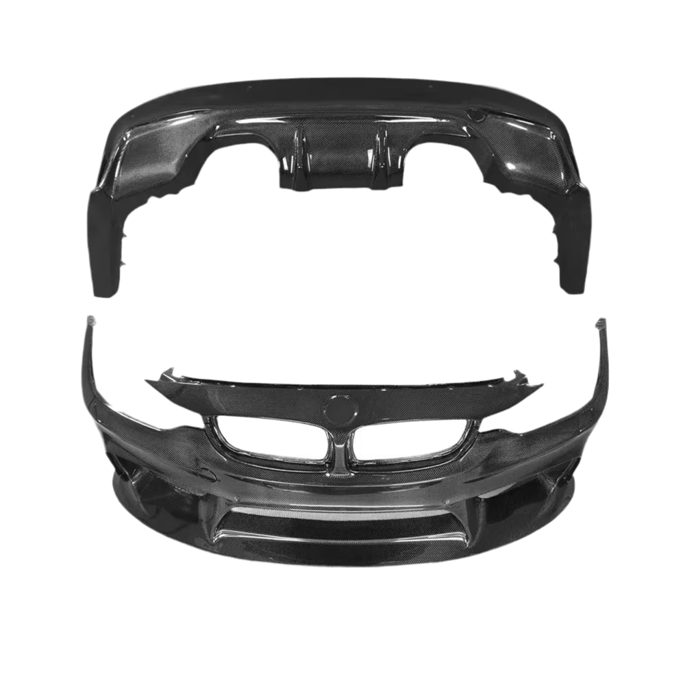 BMW M3 M4 F80 F82 F83 2014-2020 Carbon Fiber front and rear bumper