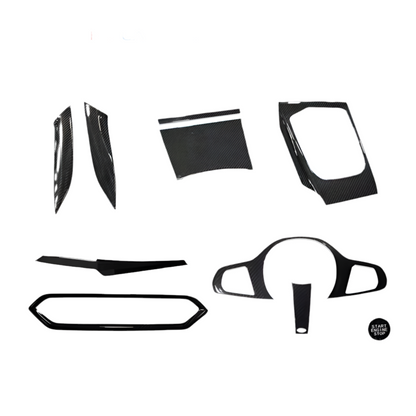 Kit di finiture interne per auto in fibra di carbonio G20 Pannello cruscotto console per Bmw Serie 3 G20 2023 Lci