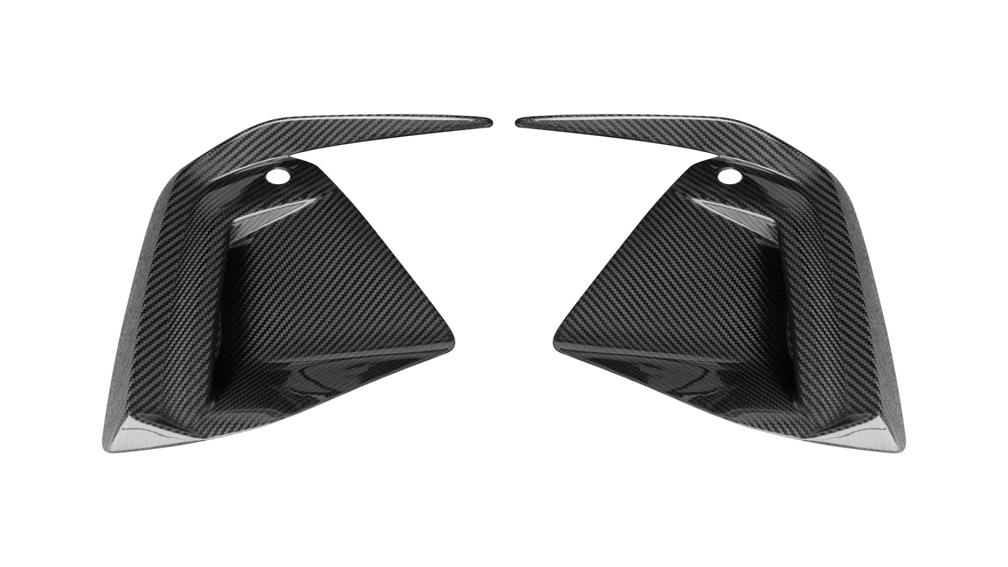 G60  Design Dry Carbon Fiber 3K Twill Car Accessories Front Air Vent Fog Lamp Frame for BMW 5 Series G60 2024-UP