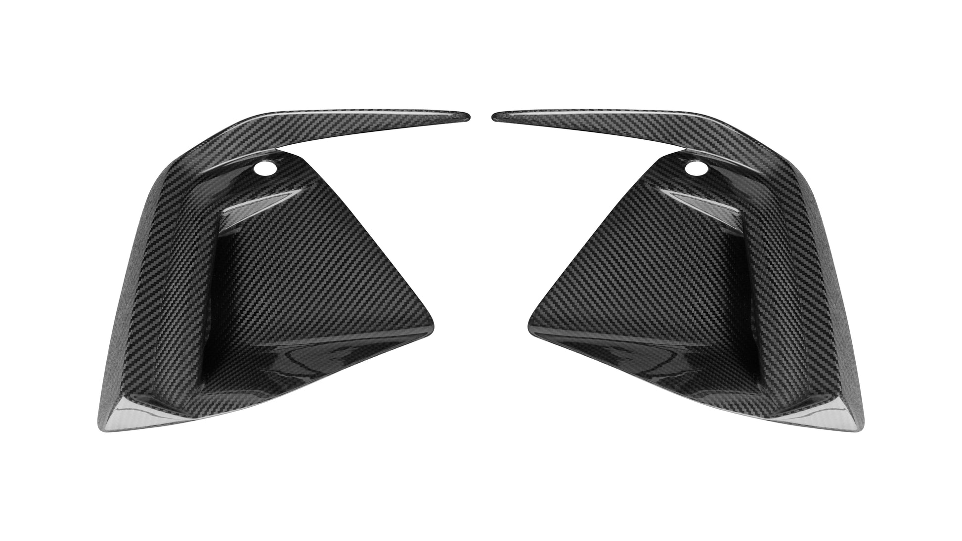 G60  Design Dry Carbon Fiber 3K Twill Car Accessories Front Air Vent Fog Lamp Frame for BMW 5 Series G60 2024-UP