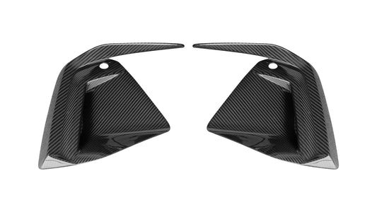 G60  Design Dry Carbon Fiber 3K Twill Car Accessories Front Air Vent Fog Lamp Frame for BMW 5 Series G60 2024-UP