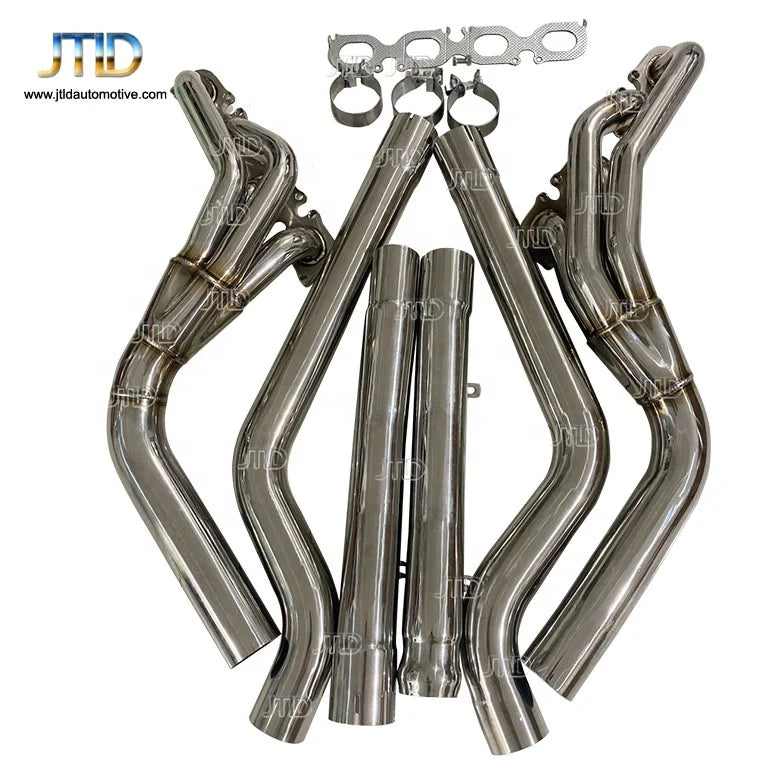 High Flow Catless Downpipes with Heat Shield For BMW M5 M8 F90 F91 F92 F93 S63