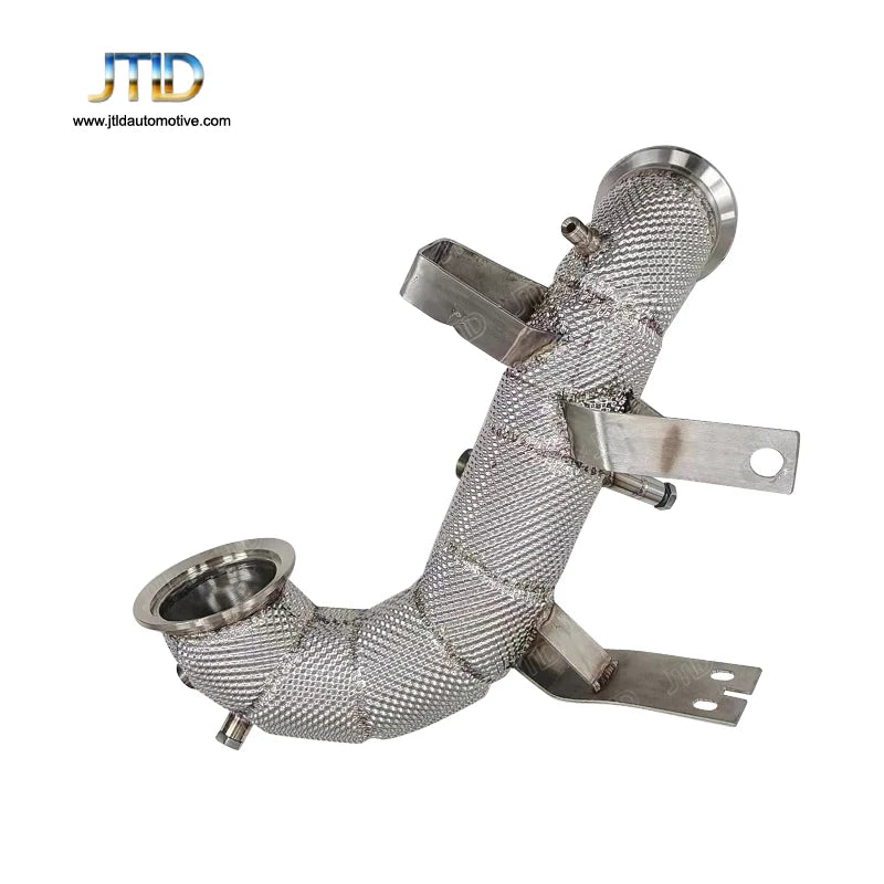 High Flow Catless Downpipes with Heat Shield For BMW M5 M8 F90 F91 F92 F93 S63