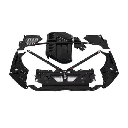 Kit de molduras para cubierta de motor, barra de puntal, cubierta de motor, cubierta de ECU, estilo OEM, fibra de carbono seca, BMW G8X S58