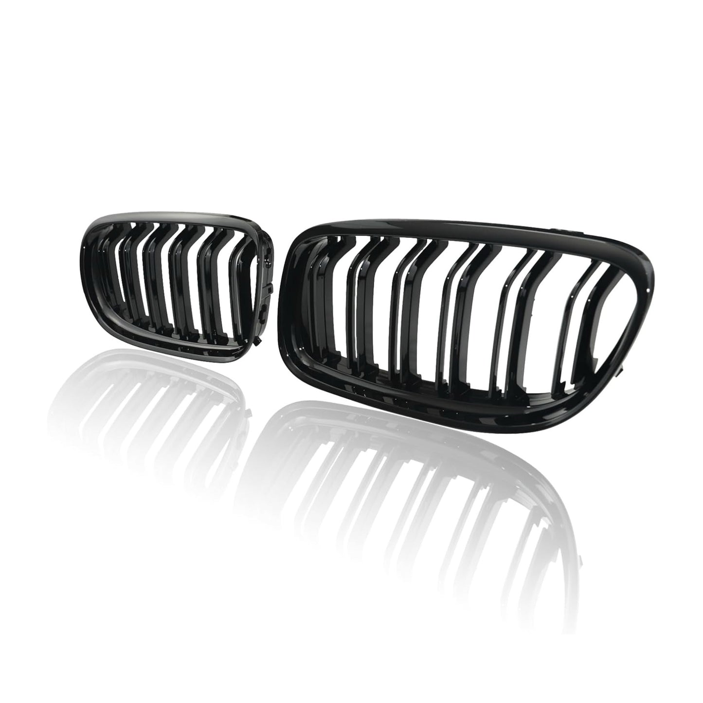 E90 Front Kidney Grille Glossy Black (Pre LCI)