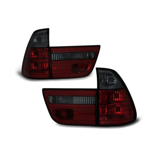 Smoke Red Tail Light Lamp Assembly for 2000-2006 BMW E53 X5, Driver & Passenger Side