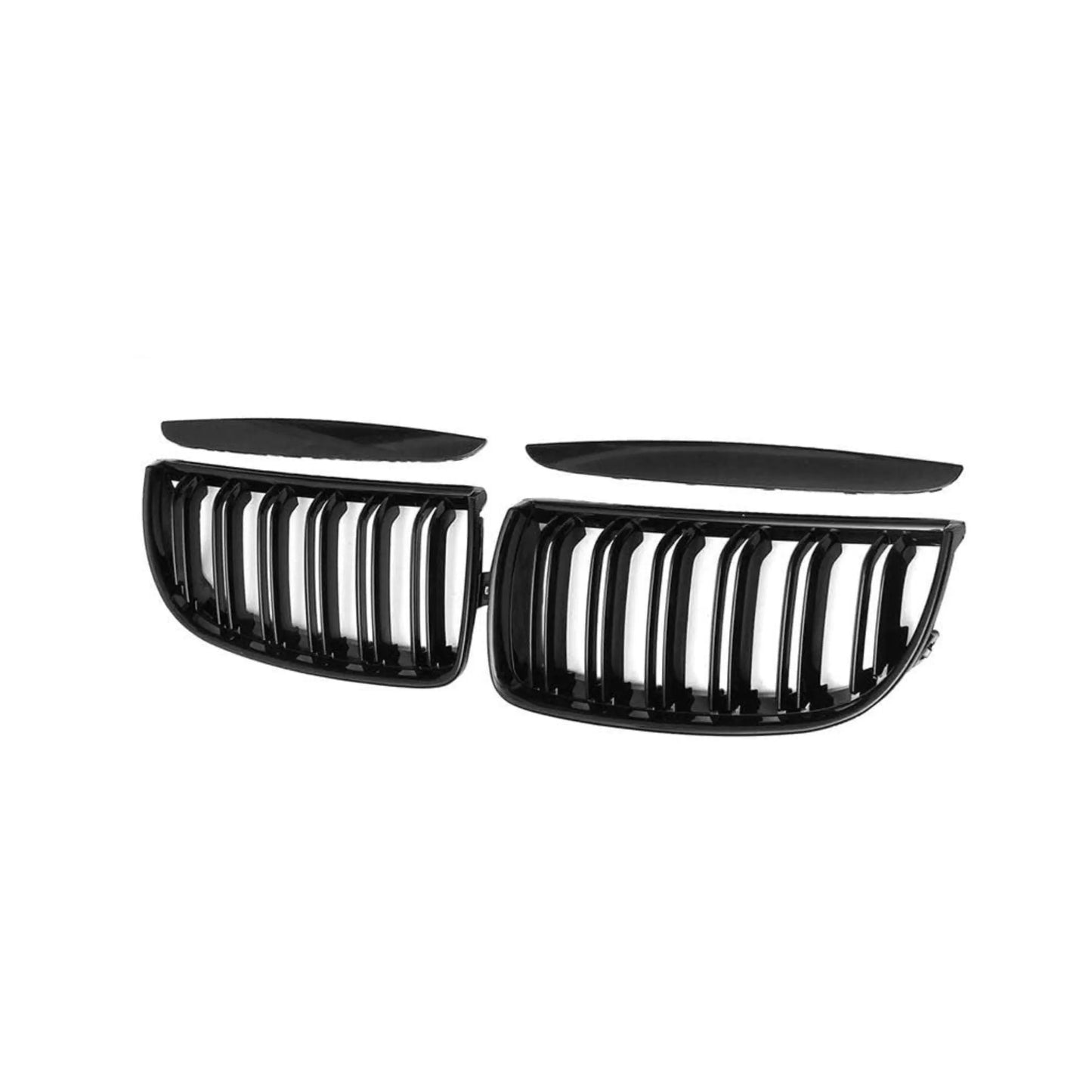 Pre LCI Front Kidney Grille for E90 E91 2004-2008 3 Series (Dual Slats-Gloss Black)