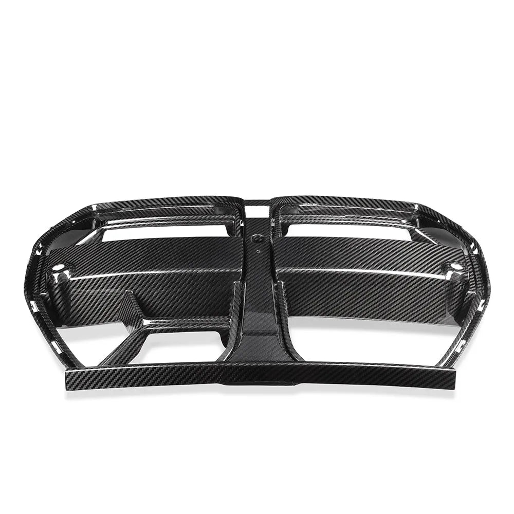 For BMW G80 M3 G82 G83 M4 CSL Style with ACC Dry Carbon Front Bumper Kidney Mesh Grille Grill 2020+