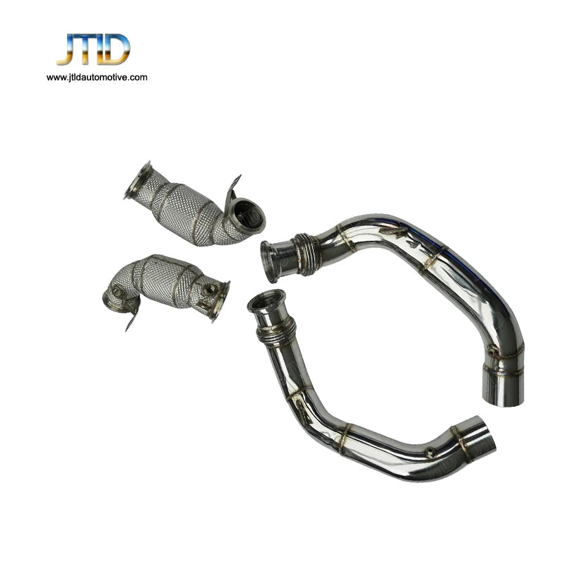 Half Heat Shield Downpipe For BMW  M5 F90 Stainless Steel Performance Catless