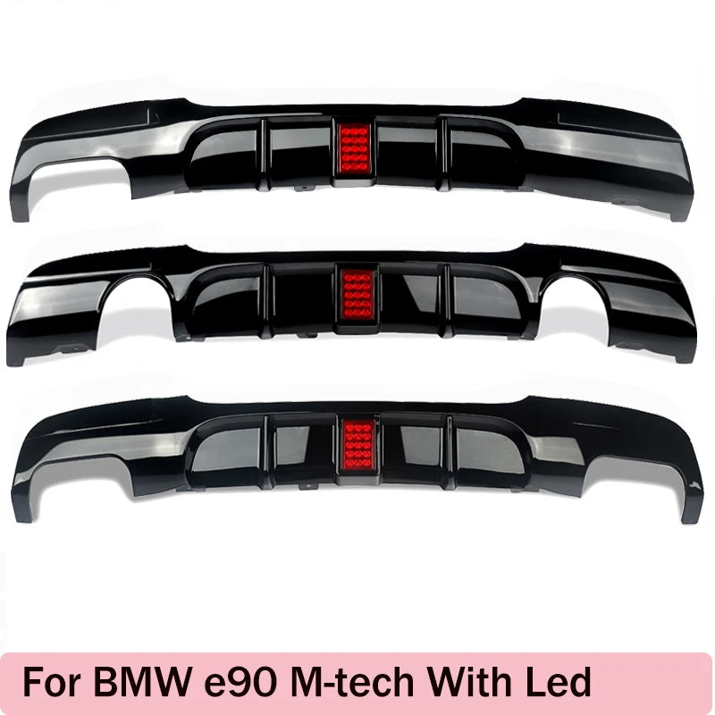 Rear Bumper diffuser with Led for Bmw E90 318i 320i 328i 330i 335i 2005-2012