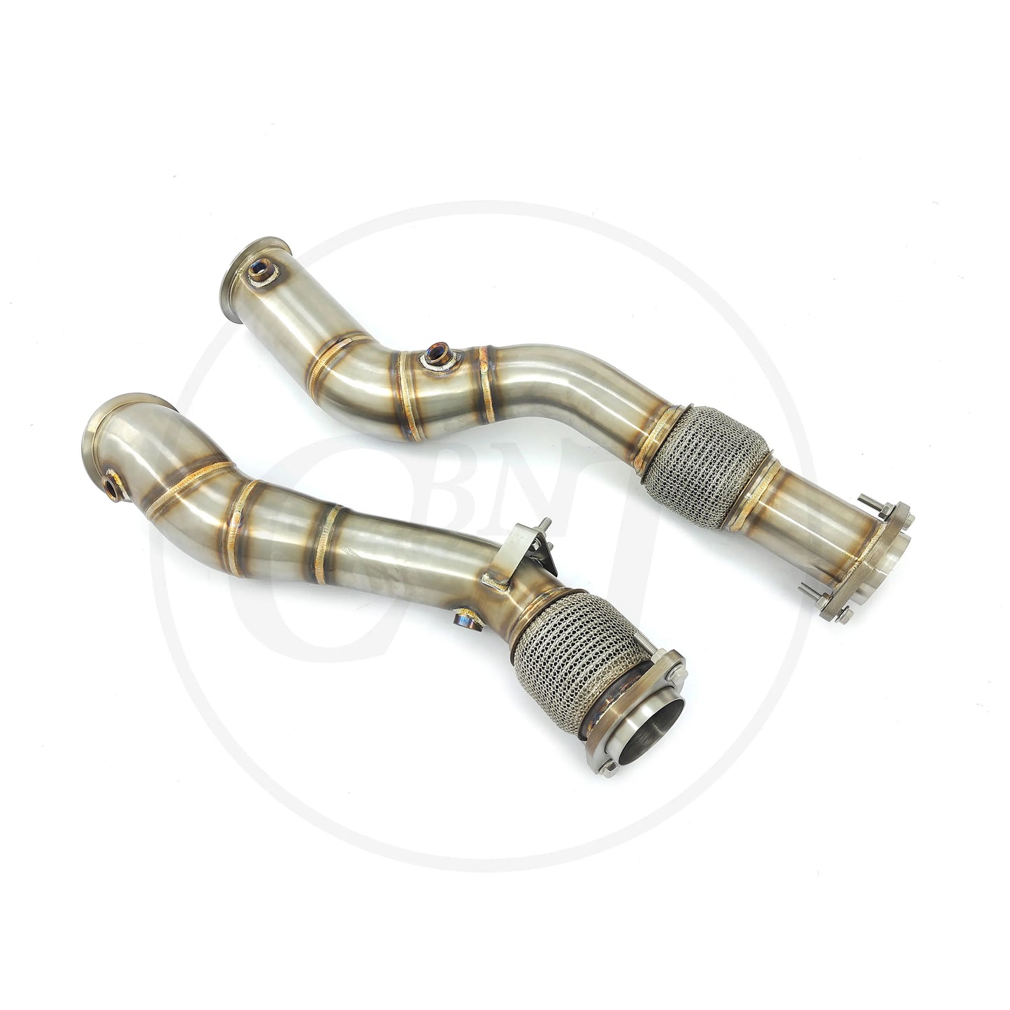 Downpipe & Equal Length Mid Pipe with Resonators Exhaust Pipe SS304 Exhaust System for BMW X3M F97 X4M F98 S58 3.0T