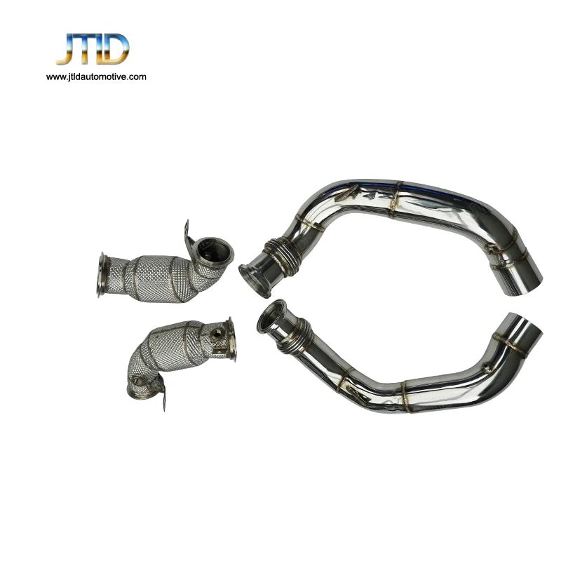 Stainless Steel Polished Catless Downpipe For Bmw F90 M5 Exhaust decat Downpipes