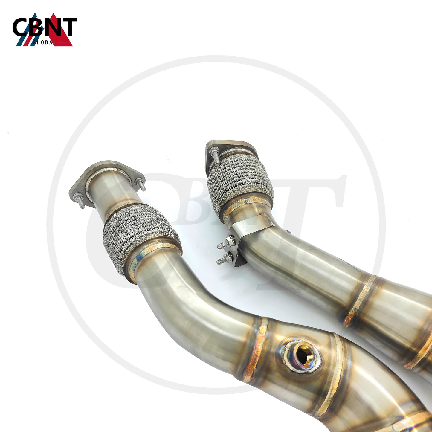 Downpipe & Equal Length Mid Pipe with Resonators Exhaust Pipe SS304 Exhaust System for BMW X3M F97 X4M F98 S58 3.0T