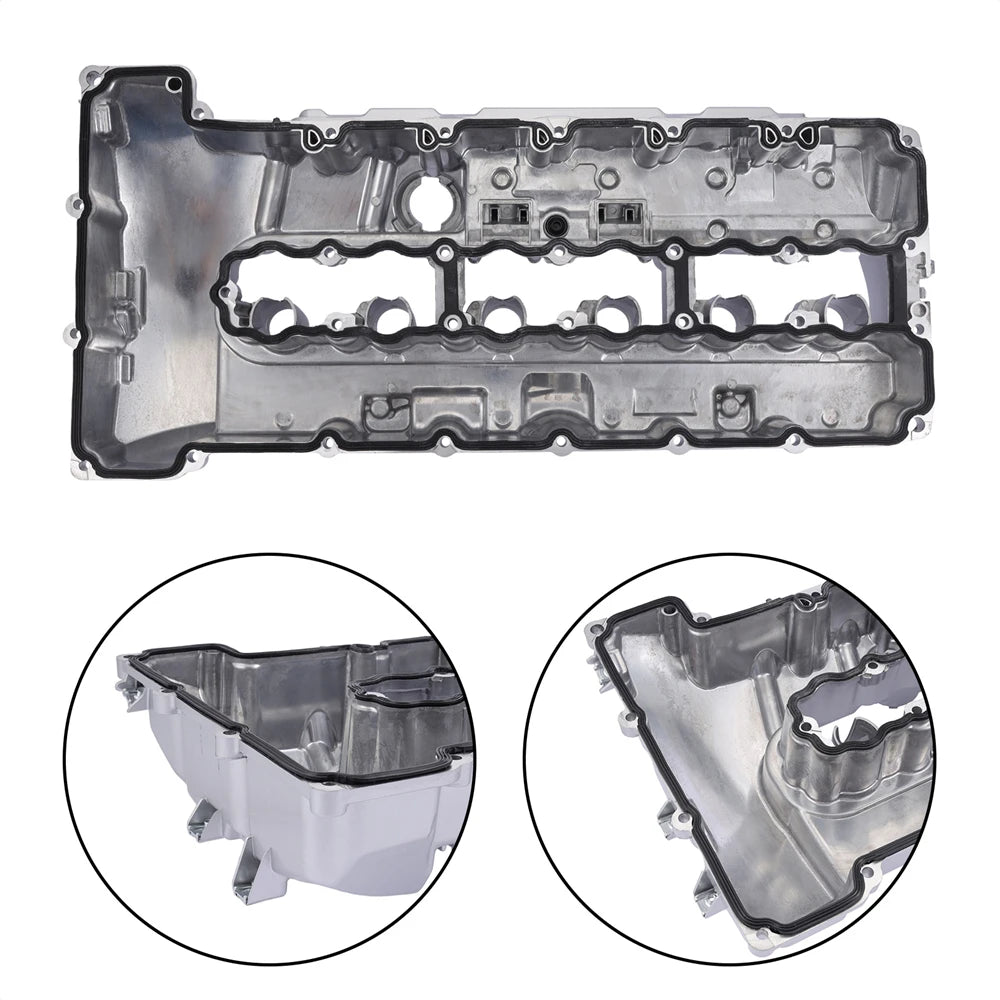 Aluminum Engine Valve Cover w/Gaskets Kit for BMW N54