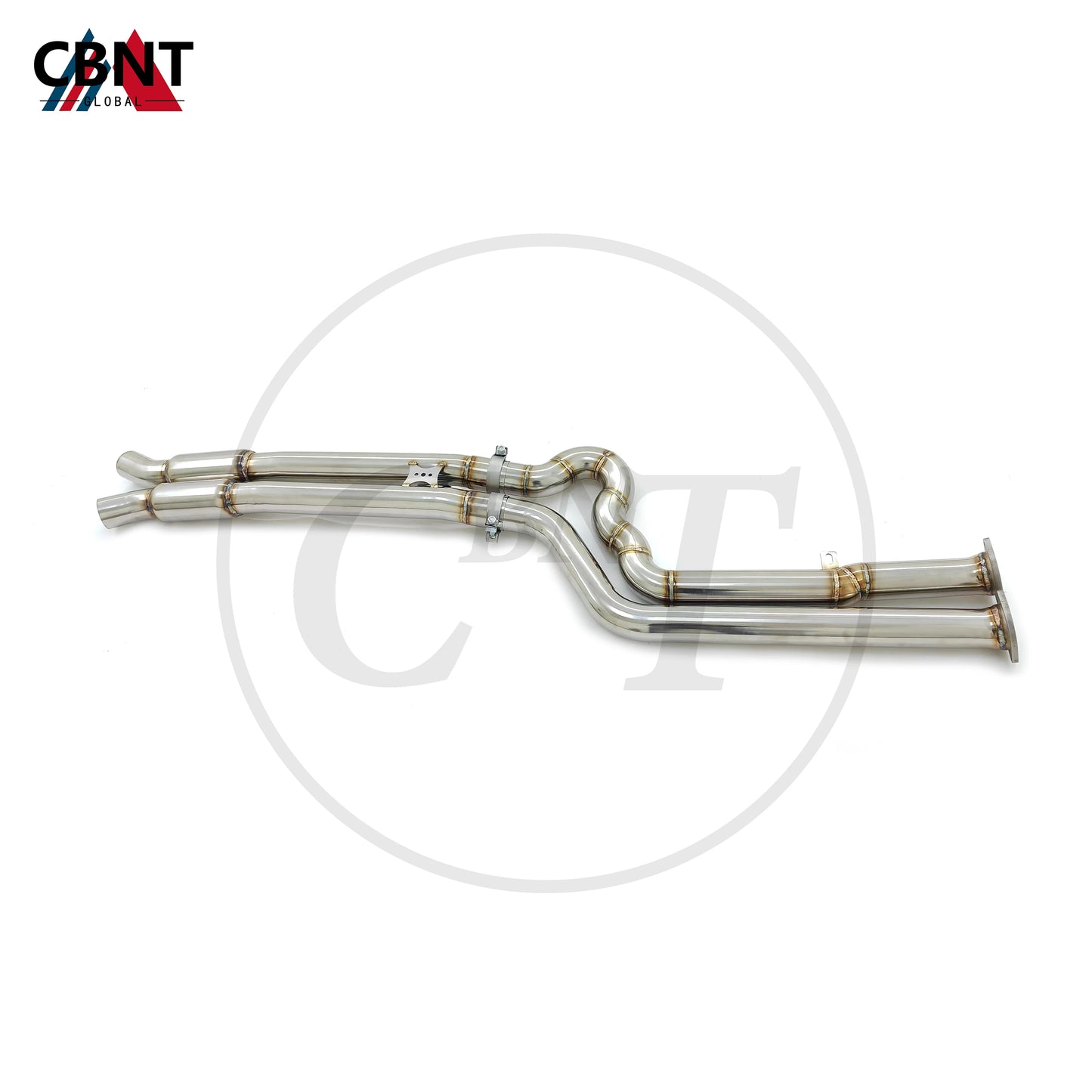 Downpipe & Equal Length Mid Pipe with Resonators Exhaust Pipe SS304 Exhaust System for BMW X3M F97 X4M F98 S58 3.0T