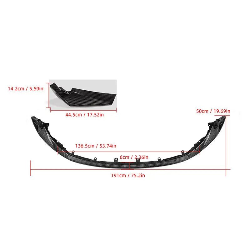 Dry Carbon Fiber Front Lip for BMW M3 G80 4-door/M4 G82 G83 2-door 2021+ CSL Style Car Bumpers Lip