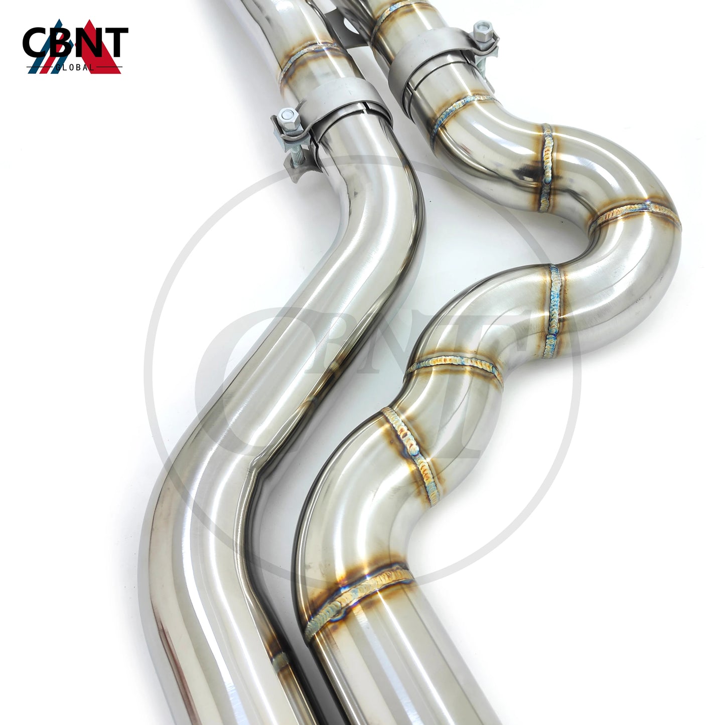 Downpipe & Equal Length Mid Pipe with Resonators Exhaust Pipe SS304 Exhaust System for BMW X3M F97 X4M F98 S58 3.0T