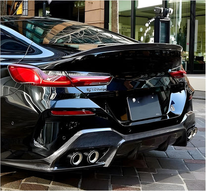 Rear Diffuser Lip, Compatible with BMW 8 Series G14 15 G16 840I Gran Coupe 4-Door 2019-2023, Carbon Fiber Rear Bumper Diffuser Spoiler